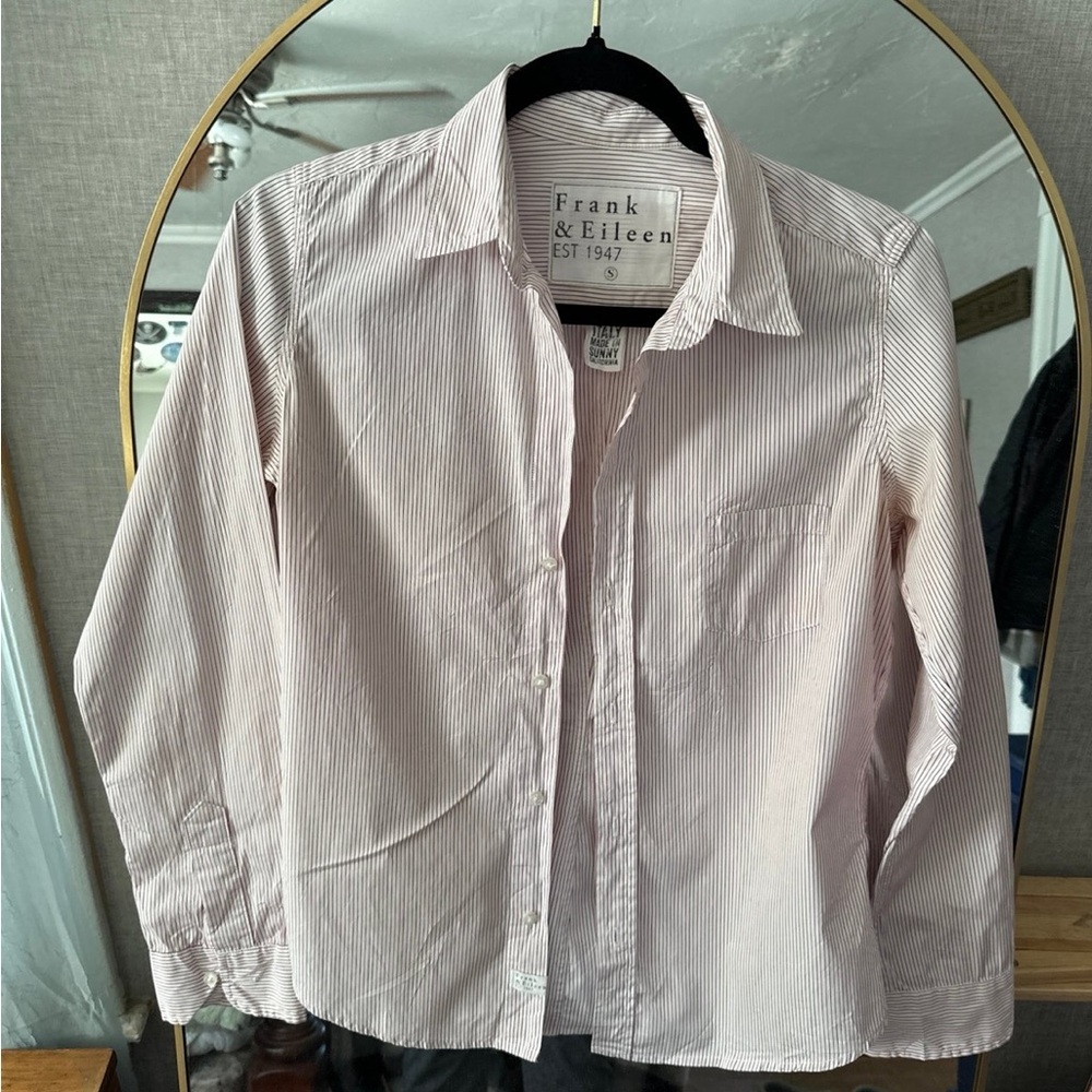 Frank & Eileen women’s Pink Striped Shirt